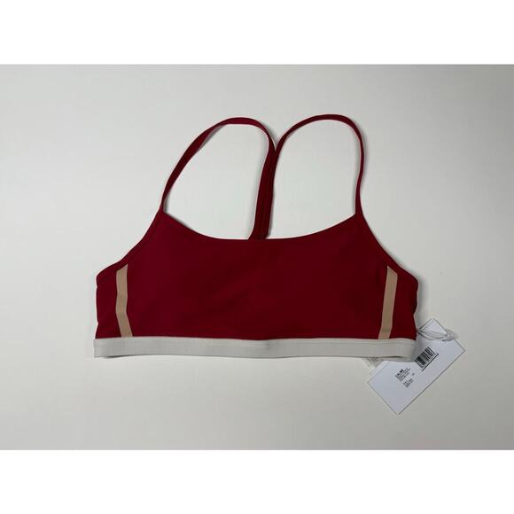 Johnny Was Calme Cross Back Cami Sports Bra in Red Large L NWT - Picture 2 of 3